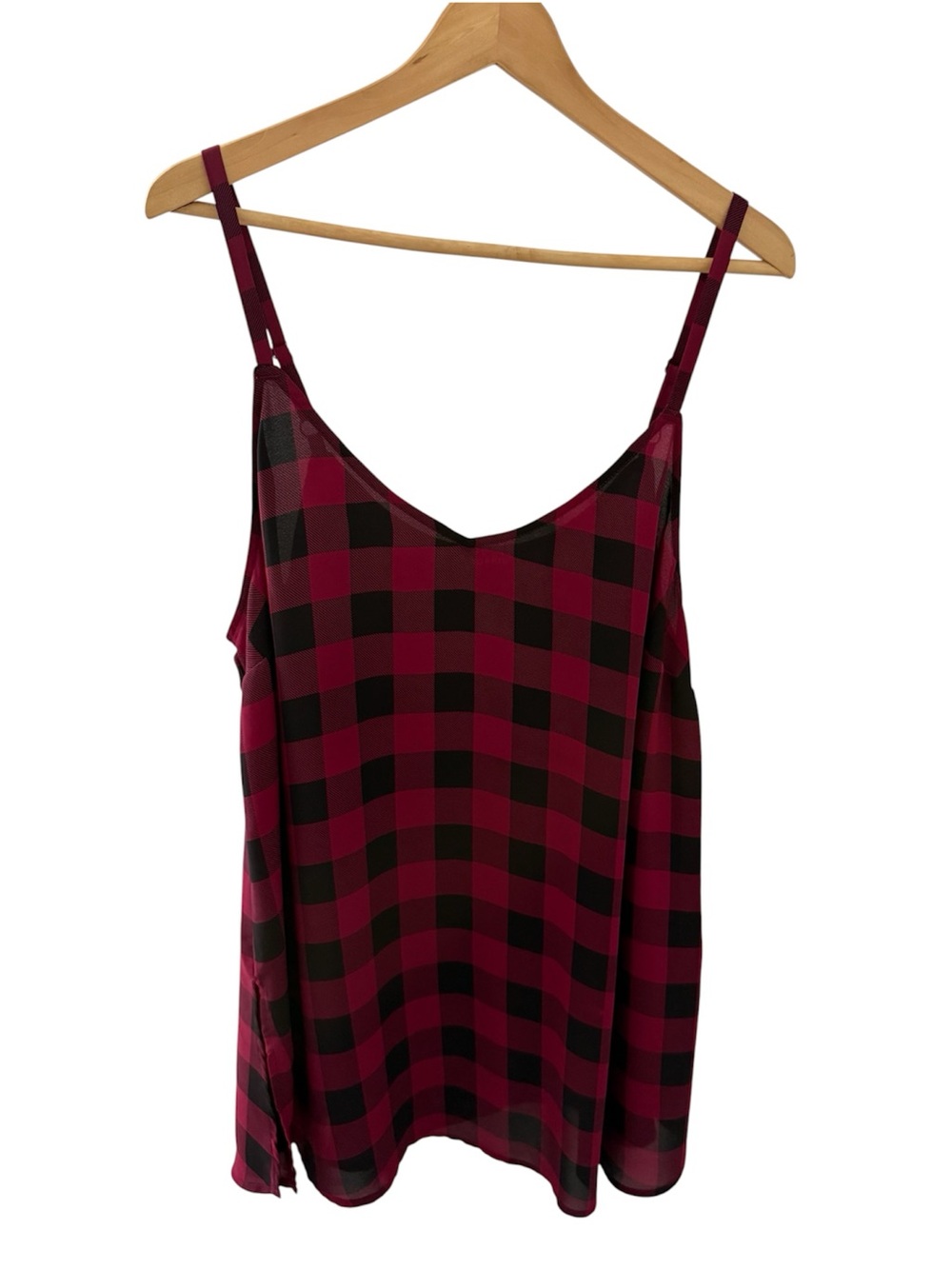 TORRID Red Black Plaid Tank Top